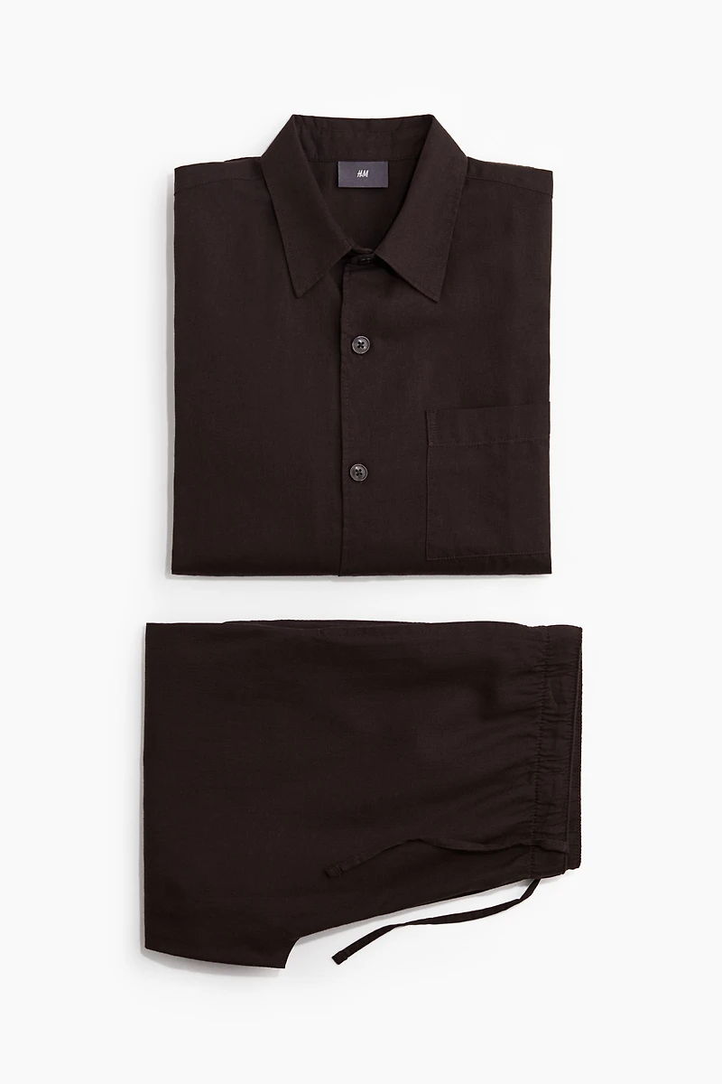 Lyocell-Blend Pajama Shirt and Pants