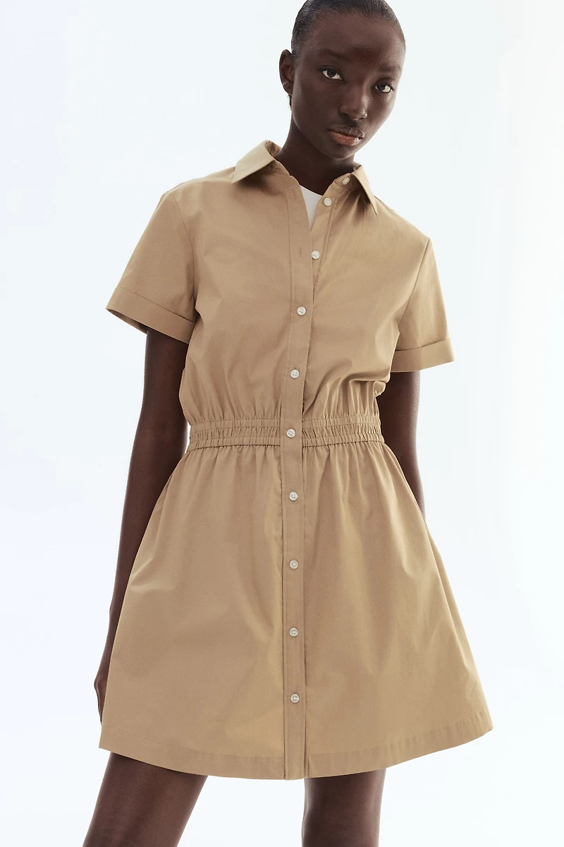 Short-Sleeved Shirt Dress