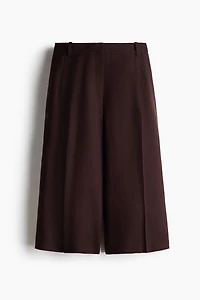 Wide-Leg Linen-Blend Culottes