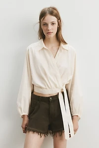 Cotton Wrap Shirt