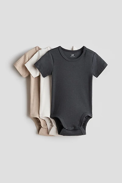 3-pack Ribbed Cotton Bodysuits