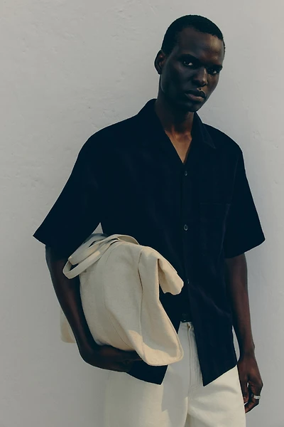 Regular-Fit Textured Resort Shirt