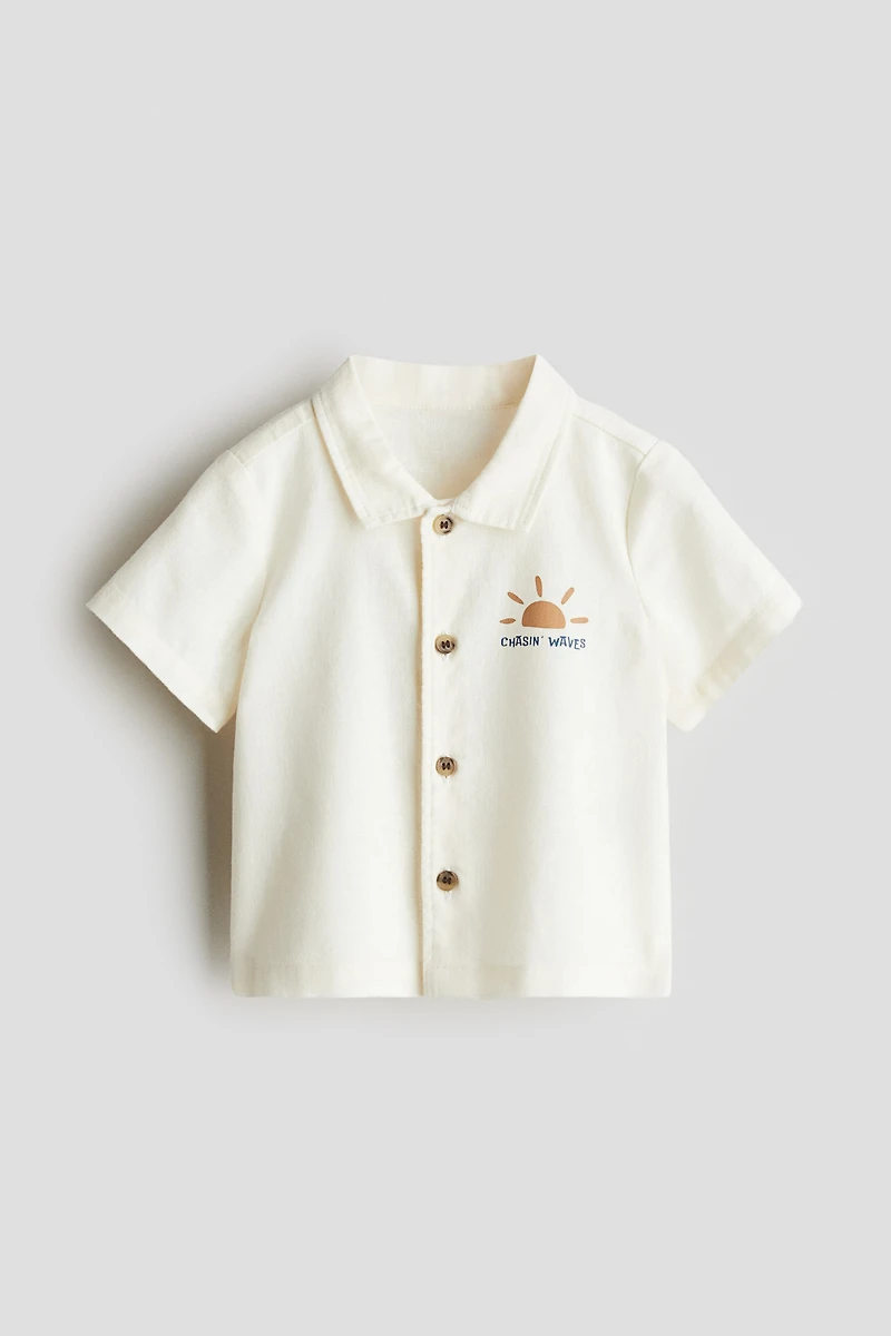 Linen-Blend Shirt