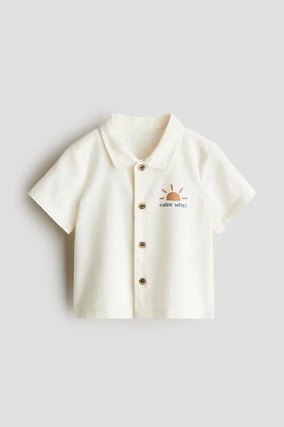 Linen-Blend Shirt