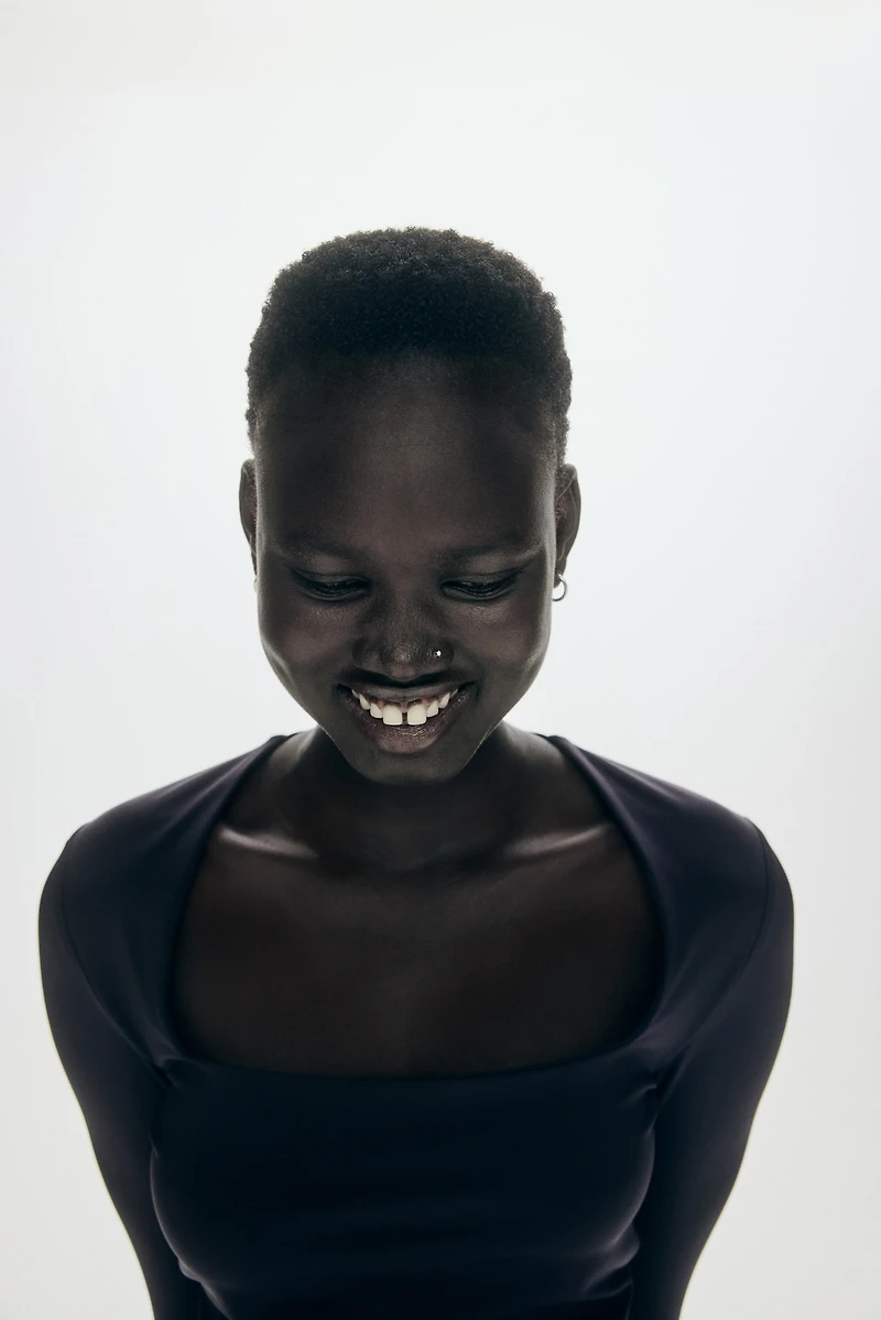 Long-Sleeved Microfiber Top