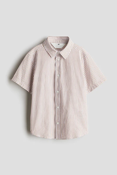 Chemise à manches courtes en coton