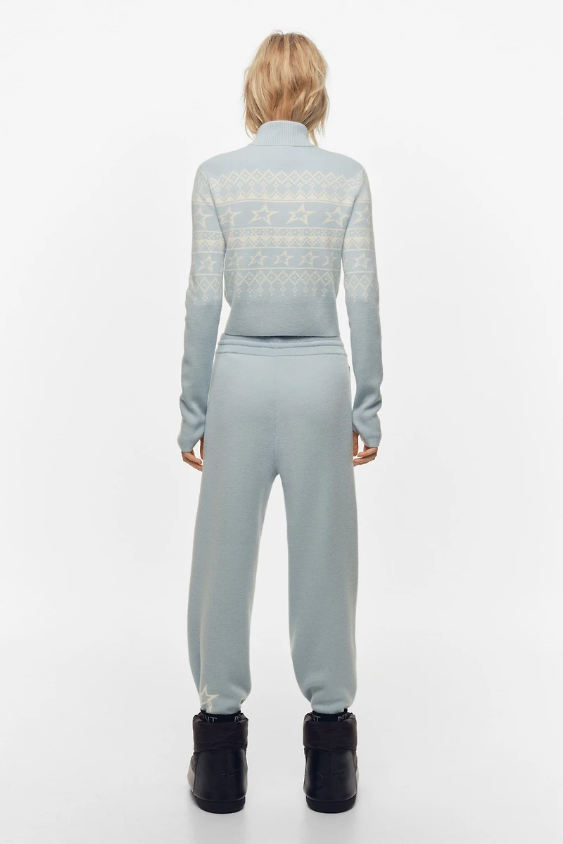 Jacquard-Knit Merino Wool Sweater