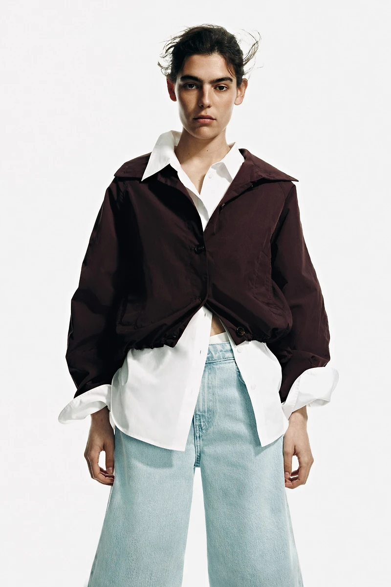 Veste ample à effet bouffant au bas