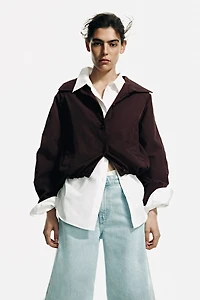 Veste ample à effet bouffant au bas