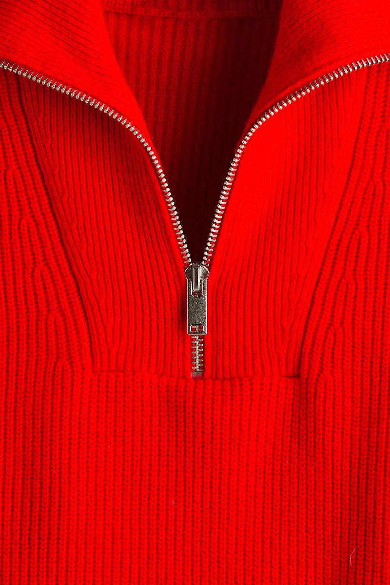 Chandail ample à col fermeture éclair