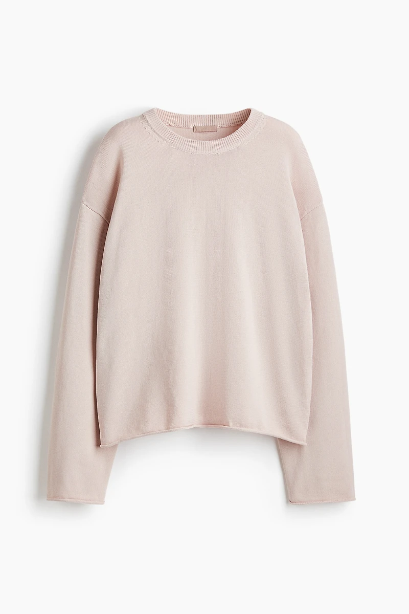 Roll-edge Sweater