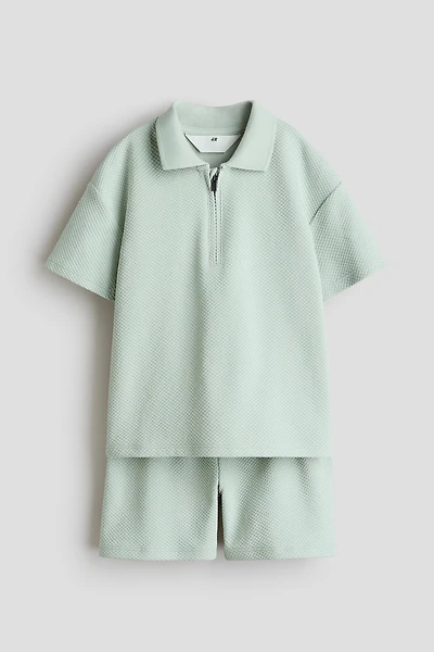 2-Piece Textured Jersey Set