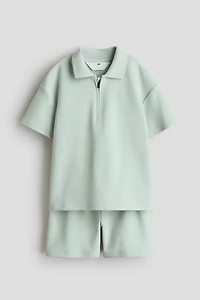 2-Piece Textured Jersey Set