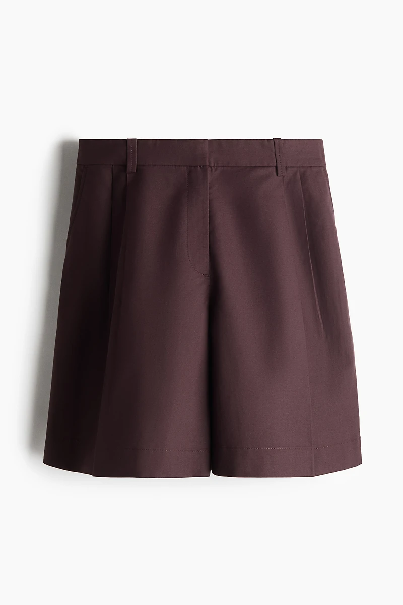 Short chic en lin mélangé