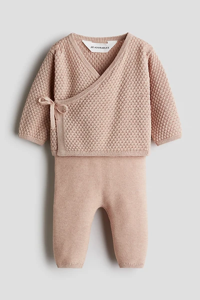 2-Piece Knit Cardigan and Pants Set