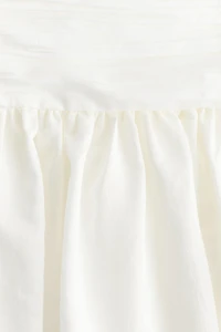 Ruched-Waist Mini Skirt