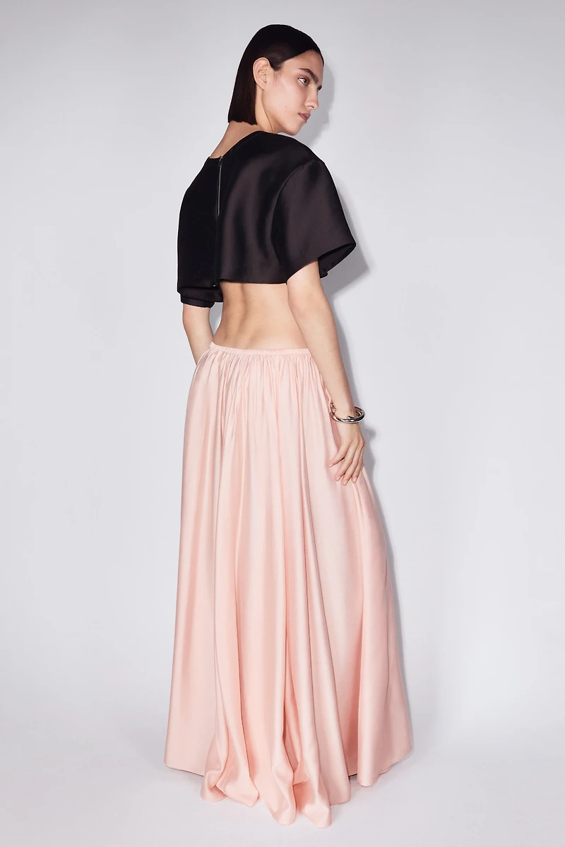 Jupe maxi en viscose mélangée
