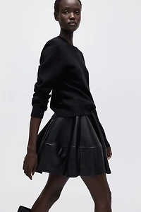 Coated Mini Skirt
