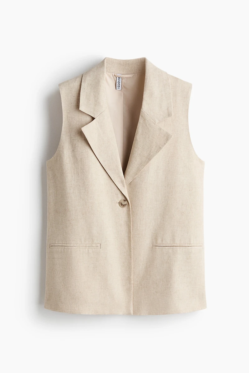 Linen-Blend Vest