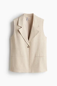 Linen-Blend Vest