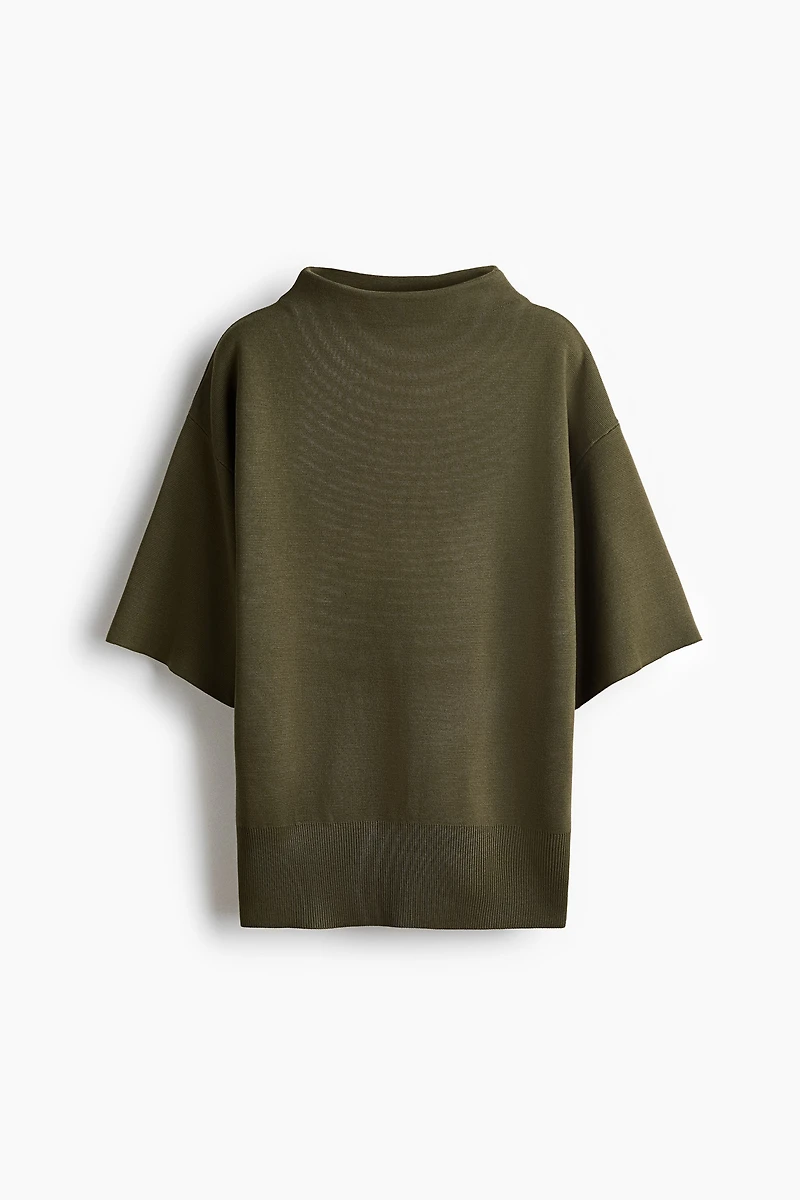 Knit Mock Turtleneck Top