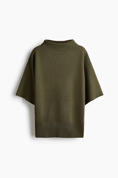 Knit Mock Turtleneck Top