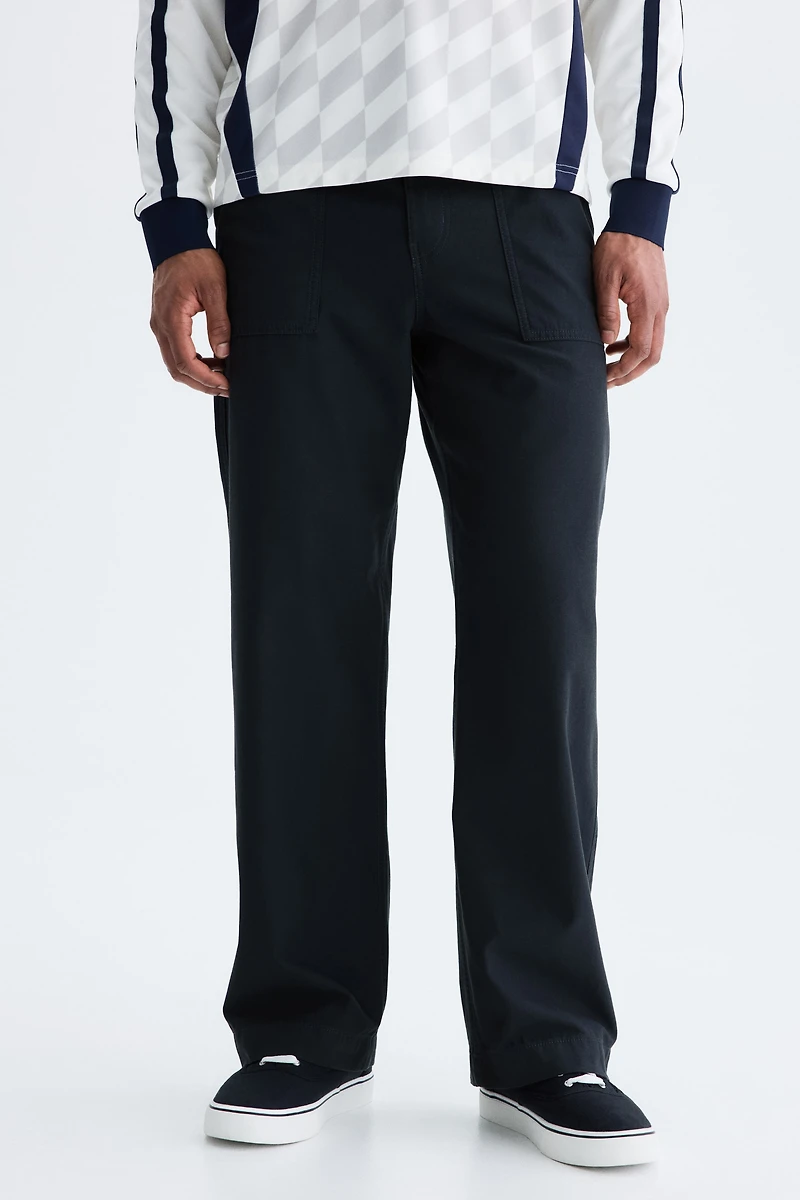 Relaxed-Fit Twill Pants