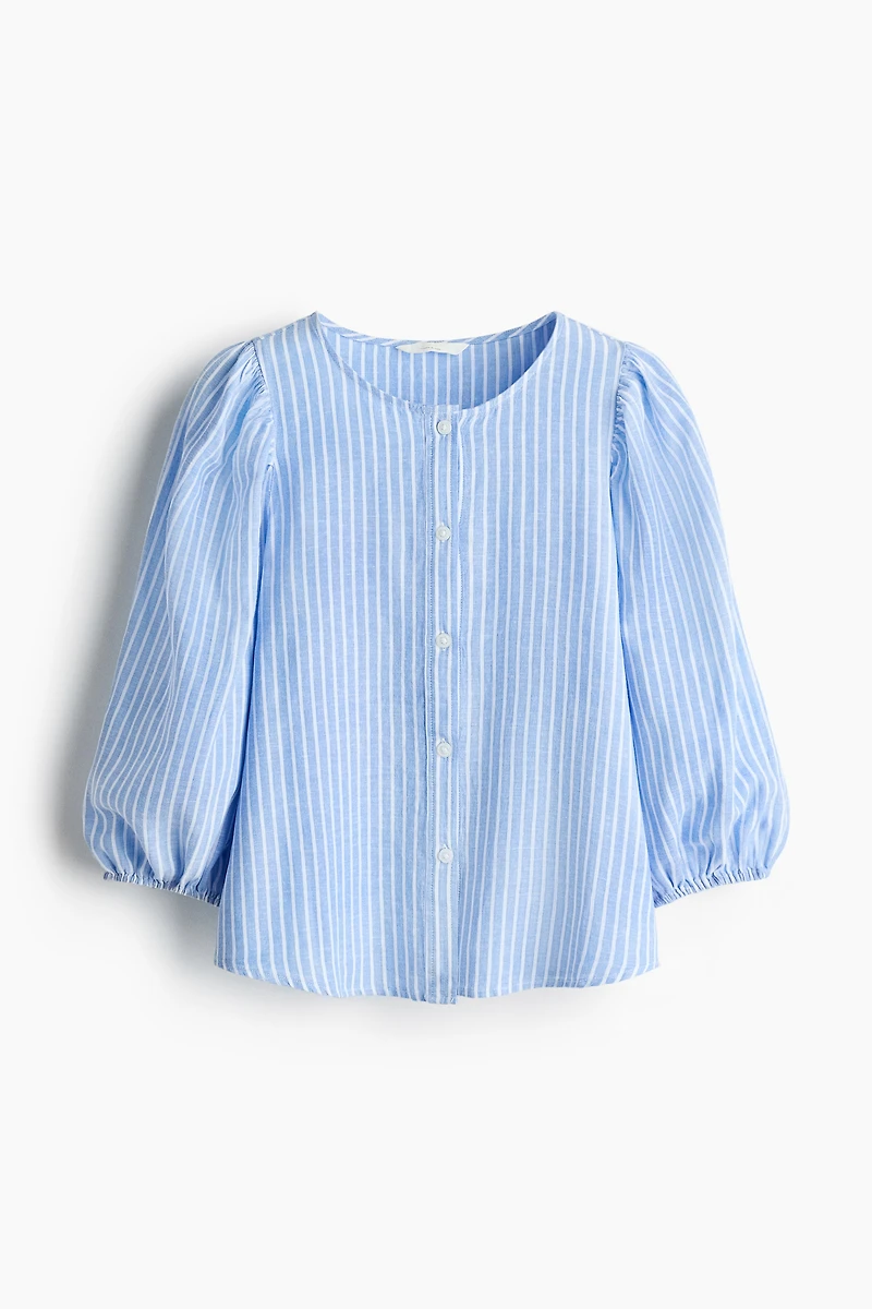 Blouse en lin mélangé