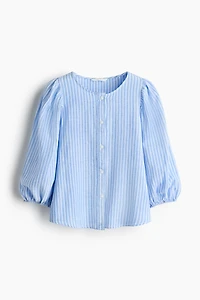 Blouse en lin mélangé