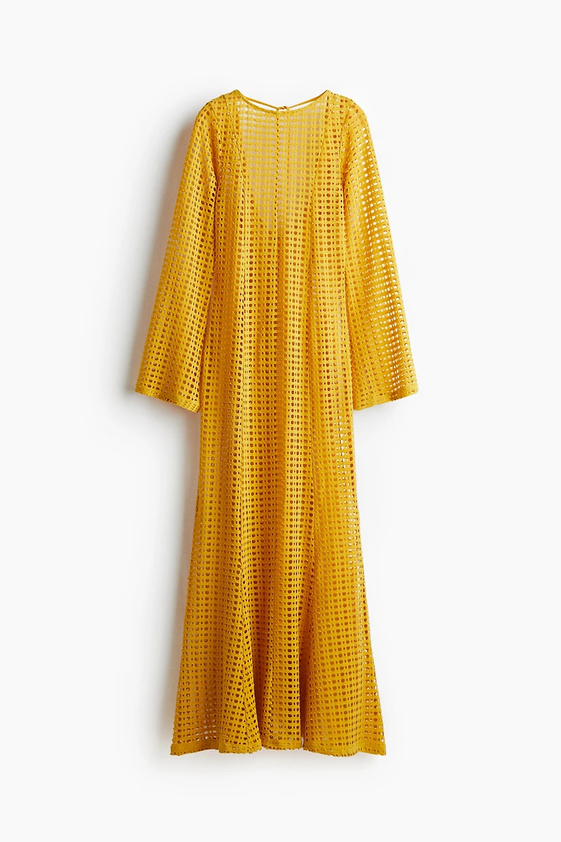 Pointelle-Jersey Maxi Dress