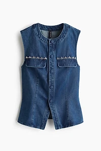 Gilet sans manches en denim