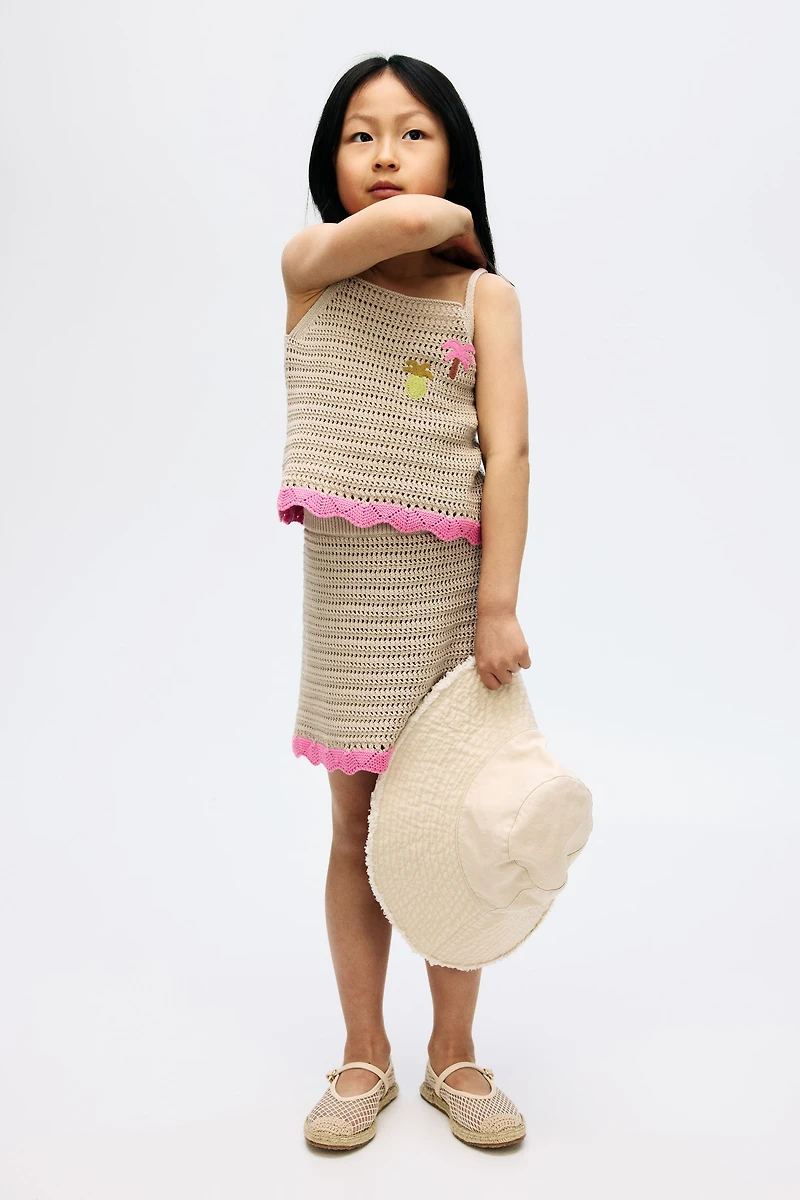 2-Piece Knit Top and Skirt Set