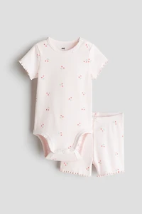 2-Piece Ribbed Cotton Set