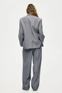 Bead-Embellished Pants