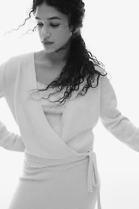 Fine-Knit Wrap Cardigan