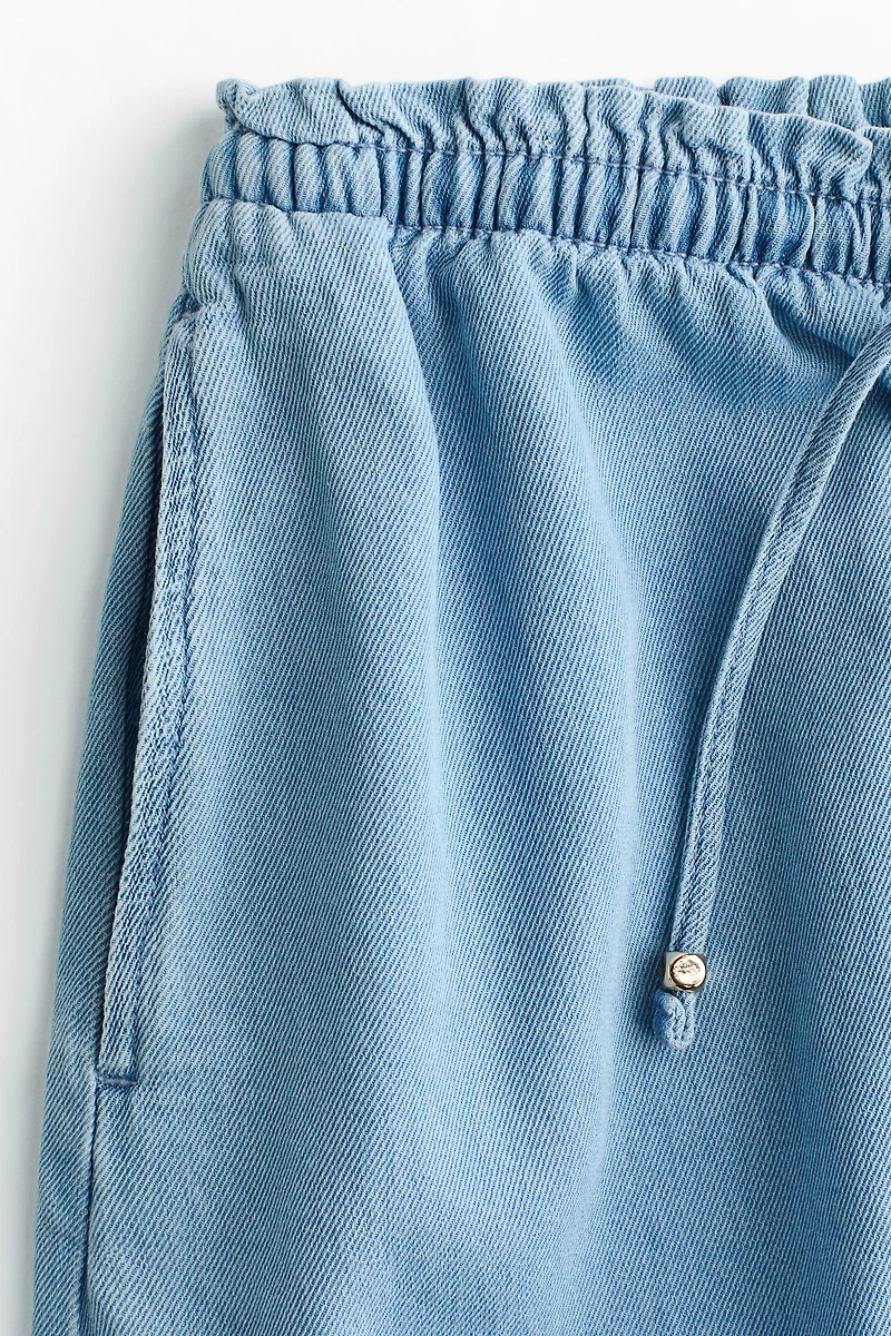 Denim Drawstring Shorts