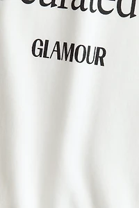 T-shirt en coton avec motif imprimé