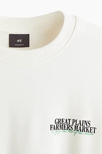 Oversized Fit Printed Sweatshirt