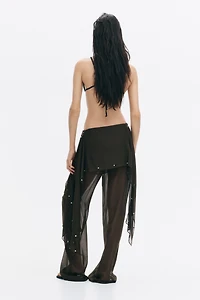 Studded Pants with Layered Skirt