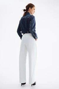 Wide Belted Twill Pants