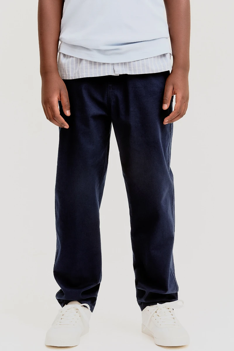 Linen-Blend Pants