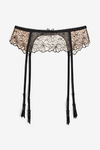 Embroidered Garter Belt