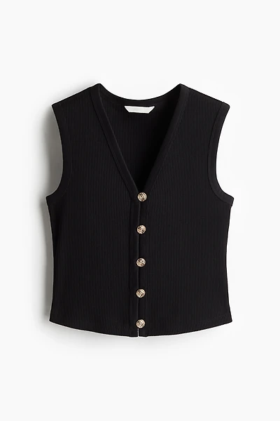 Rib-Knit Vest