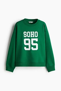 Sweatshirt with Text Motif