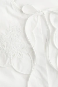 Embroidered Blouse with Peter Pan Collar