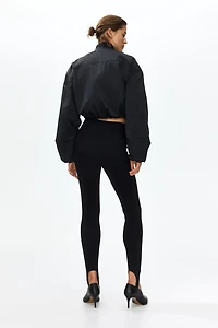 Crease-Front Stirrup Leggings