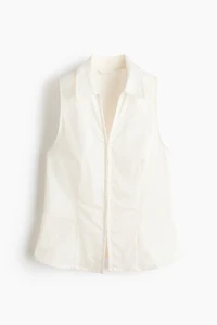 Sleeveless Cotton Shirt