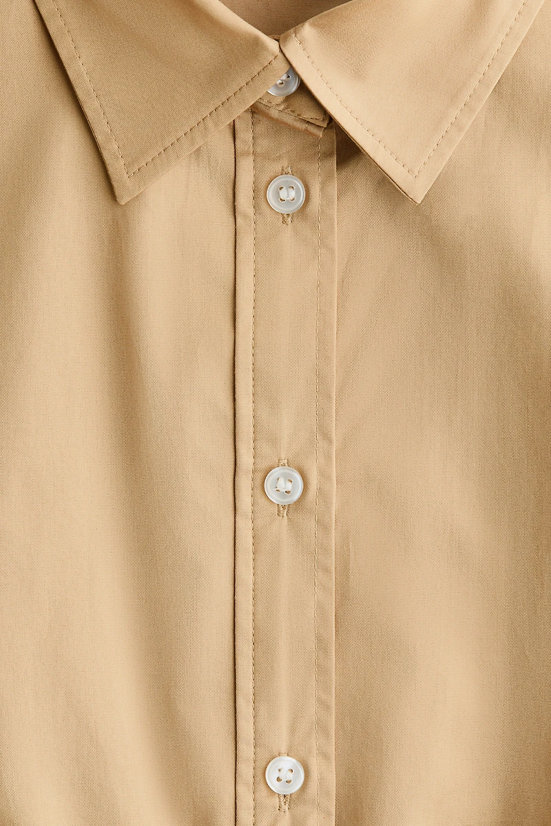 Short-Sleeved Shirt Dress