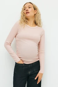 MAMA Ribbed Jersey Top