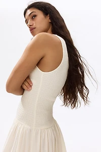 Smocked Seersucker Dress